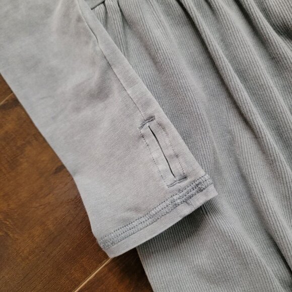 Free People Hot Shot Wide Leg Jumpsuit Womens M Grey Casual Relaxed Athleisure - Picture 5 of 10